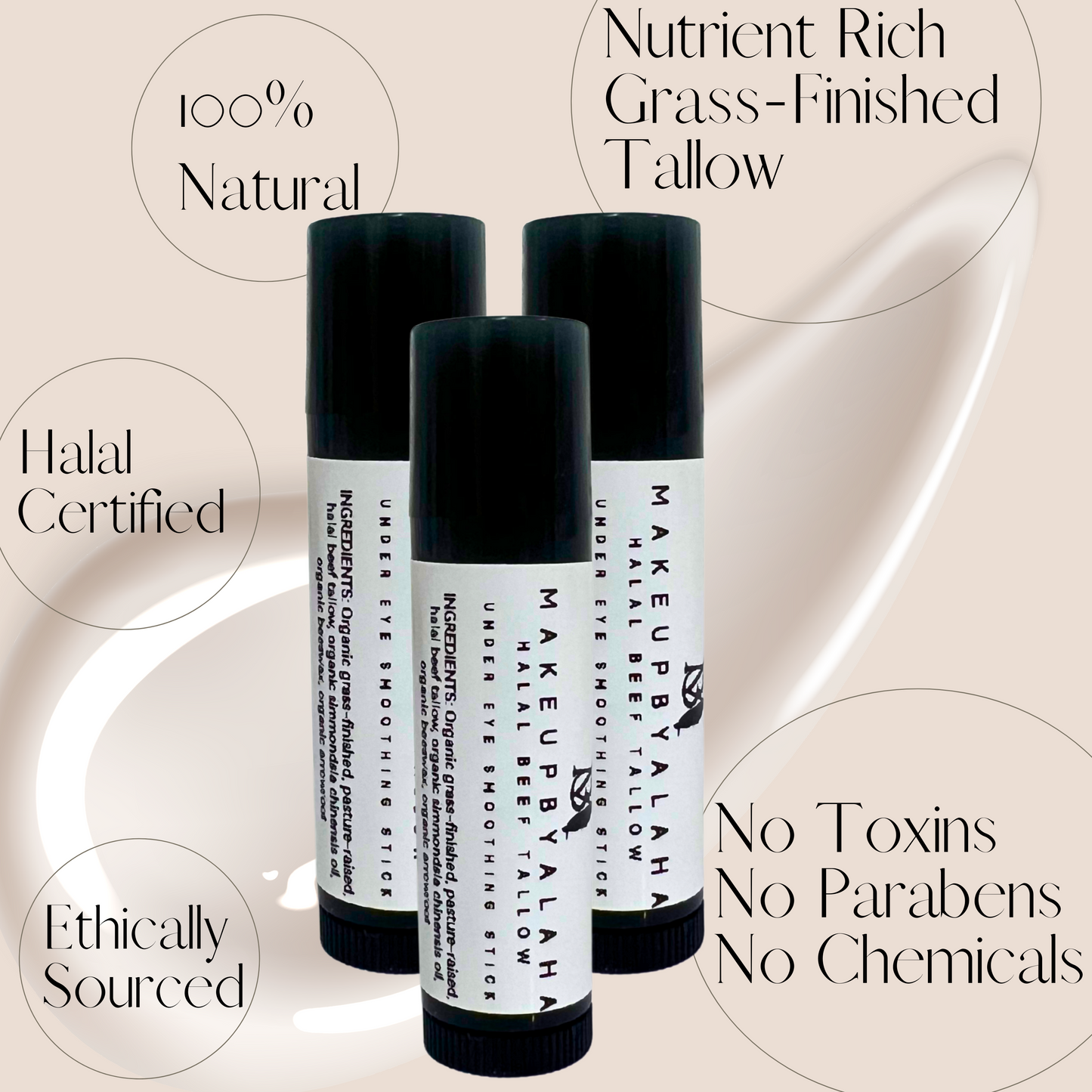 Organic Tallow Under Eye Smoothing Balm Stick