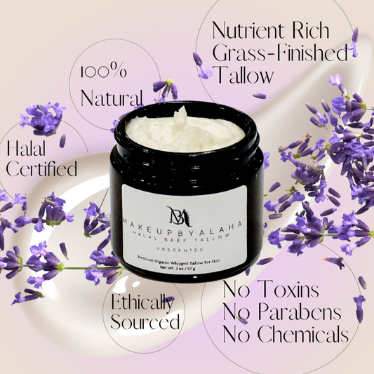 100% Grass Finished Halal Whipped Tallow Balm- Lavender